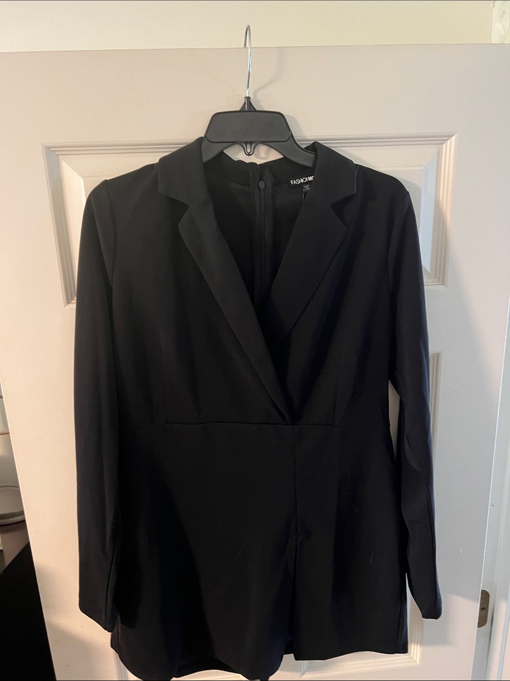 Fashion Nova Black Tailored Jumpsuit Romper